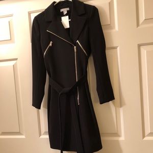 BRAND NEW W TAGS BLACK TRENCH